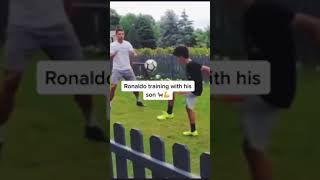 Ronaldo training with his son #shorts #football