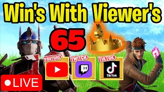 65 Crowns👑- Win's w/Viewer's - Giveaway #fortnite #gaming #shorts #shortsfeed #shortslive