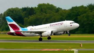 Airbus A319-132  Takeoff-Hamburg  Eurowings