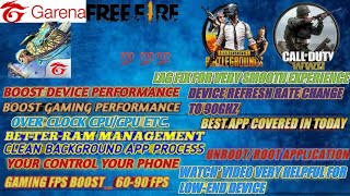 FREE FIRE,PUBG,BGMI,CALL OF DUTY OTHER GAME BOOST VERY POWERFUL APP FORVERYLOW-END DEVICE 1-3 GB RAM