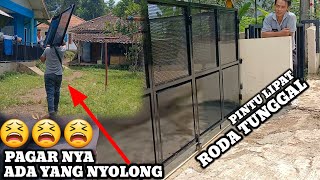 Proses pembuatan pintu lipat roda tunggal