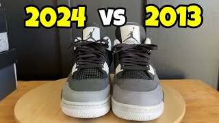 Air Jordan 4 Fear Comparison 2013 vs 2024