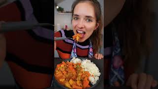 🍛So geht einfaches Curry! *VEGAN*🌱 Dauer: 30 min - Gesund kochen mit Lecker Rebecca🧑‍🍳 #shorts