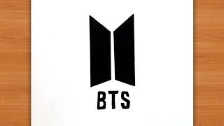 How to draw BTS logo / BTS logo Drawing / BTS Drawings