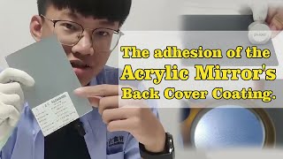 How to perform Cross Cut Adhesion test for Acrylic mirror's back cover coating?