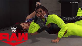 WWE2K23 RAW BAYLEY CONFRONTS IYO AND ATTACKED BUT IYO IS DONE WITH BAYLEY SO SHE BACKFIRED HER