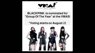 blackpink is nominated for 'group of the year's at Vmas🖤💖 #blackpink #blink #pinkvenom