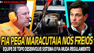 MARACUTAIA NOS FREIOS É REVELADA PELA FIA E REGULAMENTO MUDA / NORRIS / ALONSO / SAINZ