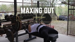 Maxing out on bench at my house!