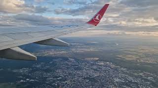 Frankfurt - Takeoff from Frankfurt to Antalya with Turkish Airlines Boeing 737-900ER