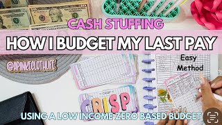 Detailed BUDGET WITH ME | CASH STUFF MY WALLET | USING LOW INCOME  | PAY #3 BIWEEKLY | AUGUST