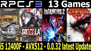 (AVX-512) RPCS3 0.0.32 PS3 Emulator Gameplay - Test 13 Games on Intel Core i5 12400f GTX 970