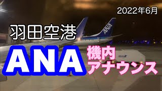 ANA 夜遅くに羽田空港に到着した際の機内アナウンス 【IBA Air】