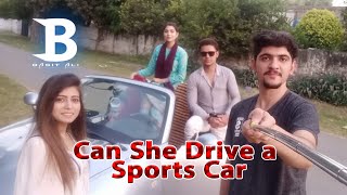 Can She Drive a Sports Car? | Basit Ali Vlog