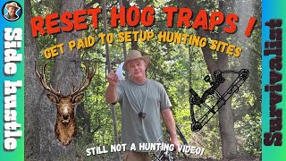 Reset the the Game feeders | Hog Traps are a Hassle | Setup for hunting #sidehustle