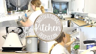 MOTIVATIONAL KITCHEN DEEP CLEAN || MOM MOTIVATION || REAL MESS || DECLUTTER || UK 2022