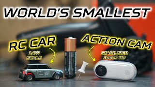 World's Smallest Micro RC Car 1/76 Scale / Worlds Smallest Stabilized Action Camera Insta360 Go