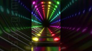 VJ LOOP 73 - #shorts - Stripped Metallic Tunnel & Multicolor Neon Lights