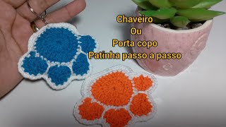 Chaveiro ou porta copo (Patinha) passo a passo