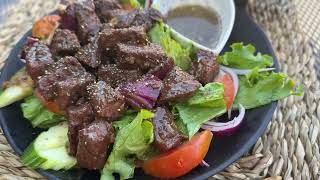 Stir-fry Beef Recipe: Lok Lak - Cambodian Black Pepper Steak Cube Stir-fry