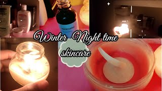 Winter's night time skincare |🌻 Aesthetic vibes|