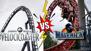 Velocicoaster vs Maverick (Coaster Battle)- Which is the BEST Intamin Blitz Roller Coaster?