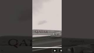 Qatar Smooth Landing Airbus A350-1000 #shorts #realflightsimulatorpro #a350