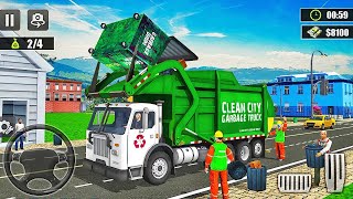 Garbage Truck  Simulator - Dump Truck Collecting Trash - Garbage Truck Game video - Android Gameplay