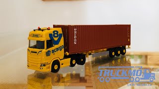 acargo Trucker Babe Jana Scania CS20HD 6x2 Container Sattelzug 940696 Herpa