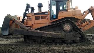 Work is underway to remove the soil with bulldozers | Caterpillar Boy