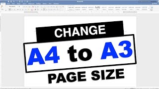 How to Change Page Size from A4 to A3 in Word