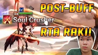 Summoners War - Raki RTA Test! Is She The Most Banned Unit Now!?