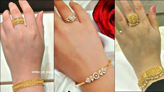 Latest Gold Bracelet And Ring Designs Ideas || Beautiful gold jewellery designs...