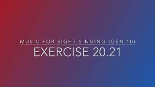 Exercise 20.21 - Music for Sight Singing