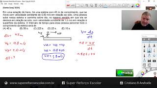 MABA CONCURSOS  -  SANTA CASA  -  2024  -  VELOCIDADE RELATIVA E RESULTANTE  -  Com prof. Cristiano