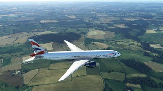 Boeing 777-200ER, British Airways, arrival in Bristol, England 🏴󠁧󠁢󠁥󠁮󠁧󠁿 🇬🇧 MSFS 2020