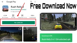 Rush Rally 3 Free Download For Android || Rush Rally 3 car Game Free download now only one link