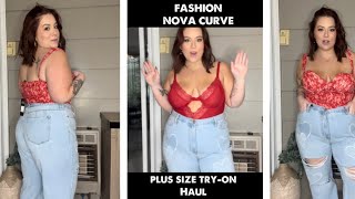 PLUS SIZE VALENTINES DAY INSPIRED HAUL!! Fashion Nova Curve! Try-on