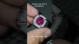 Natural ruby 2.75 ct madagascar, 2 jt nego hub 0813-6540-1655 #gemstone #baturuby #ruby