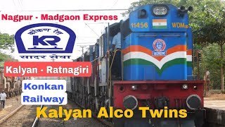 KONKAN Railways :- Nagpur - Madgaon Express Behind Kalyan ALCo Twins Full Journey Compilation