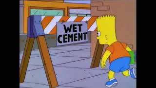 The Simpsons - Wet cement