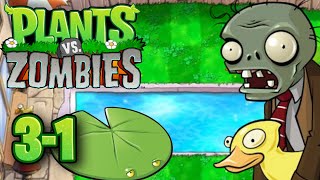 PLANTS vs. ZOMBIES - POOL LEVEL 3-1 GAMEPLAY (NO COMMENTARY) #pvz #gameplay