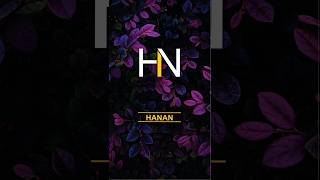 Hanan Name logo design #shorts #shortsvideo #logodesign #logo ❤️ ❤️