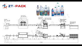 Liquid Bleach Sodium Hypochlorite Toilet Product 1L Corrosive Plastic PP Filling Capping Equipment.