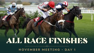 All race finishes from day 1 of the November Meeting at Cheltenham Racecourse