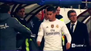 James Rodríguez se enfada por ser cambiado ante SD Eibar 2015 HD