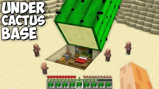 I found this Secret UNDERGROUND CACTUS DESERT Base in My Minecraft World !!! Biggest Cactus House !!