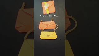 Easy paper bag craft #papercraft #craft #origami #youtubeshorts #shortvideo #kids #shorts#viralvideo