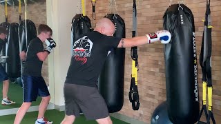 Boxing training at the Planet Hollywood in Cancun, Mexico!