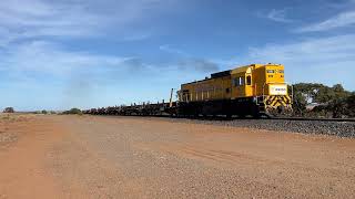 IMG 1333  AB1535 3RT2 loaded rail train to Leda Ivan Goulds Rd Moonyoonooka 2/4/24. Phil Melling